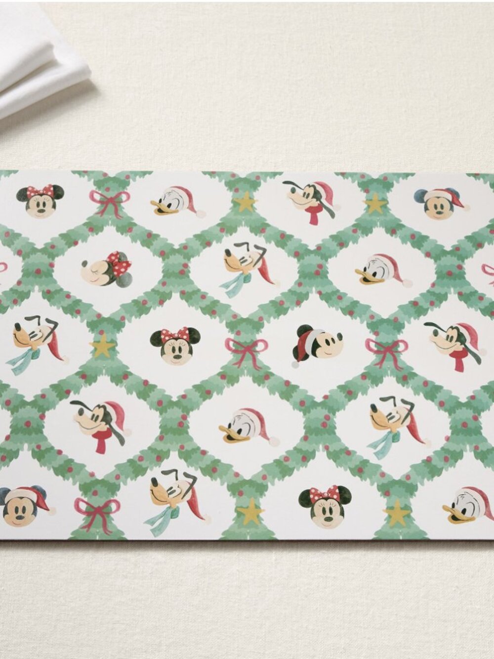 Set of 4 Pottery Barn Disney Holiday Placemats